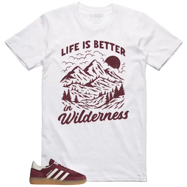 Wilderness Tee – Perfect with Handball Spezial Shadow Red Off White JI1020 Jezsport.com