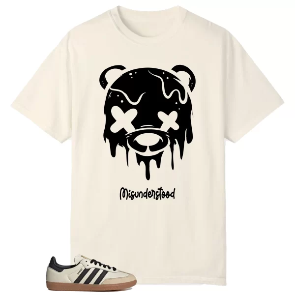 Samba OG Cream White Sand Strata Matching Tee – Drippy Bear Graphic ID0478 Jezsport.com