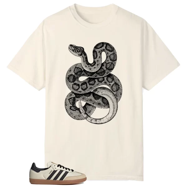 Python Snake Shirt for Samba OG Cream White Sand Strata Sneaker ID0478 Jezsport.com