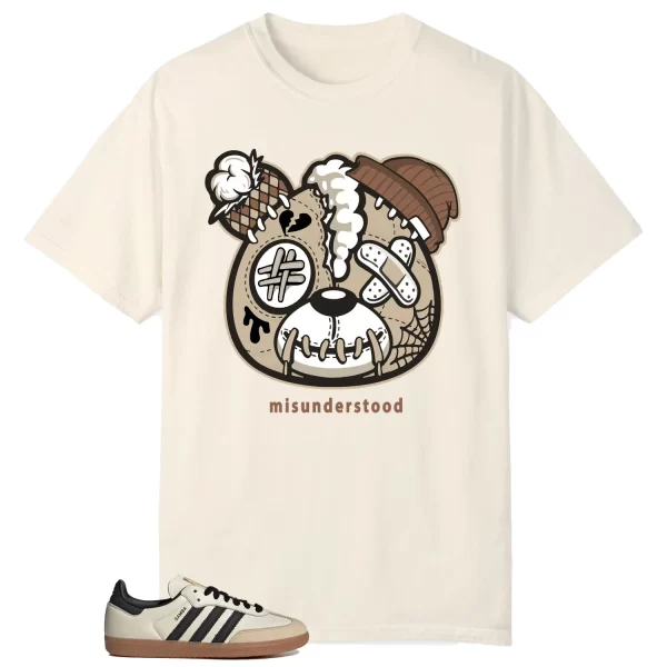 Samba OG Cream White Sand Strata Sneaker Matching Tee – Teddy Bear ID0478 Jezsport.com