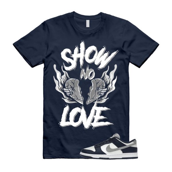 NO LOVE T Shirt to match N Dunk Low Midnight Navy Summit White Light Smoke Grey ,FD9749-400 Jezsport.com