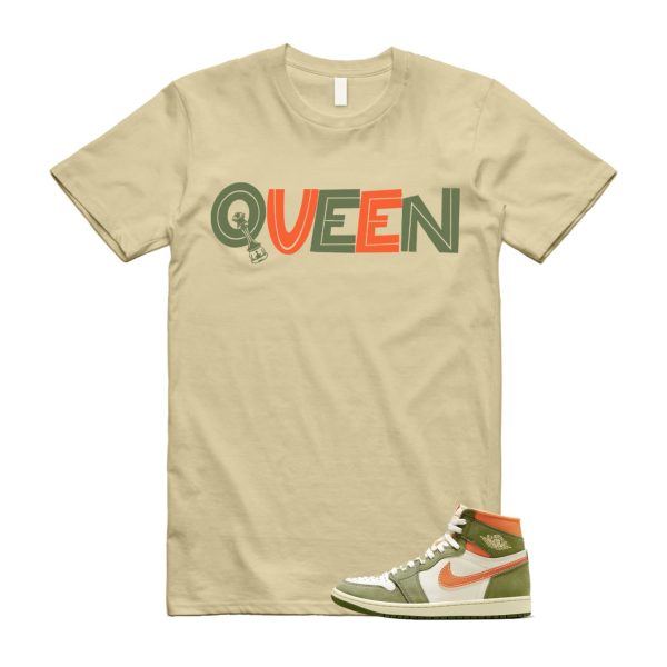 Craft Celadon 1 High OG Sky J Light Olive Bright Mandarin Coconut Milk T Shirt Match QUEEN ,FB9934-300 Jezsport.com