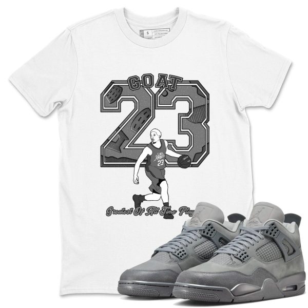 Goat Player Sneaker T-Shirt To Match Jordan 4s Wet Cement, FQ7928-001 Jezsport.com