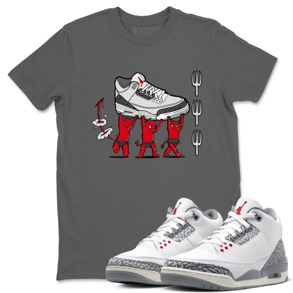 Devil Babies Unisex Crew Neck T-Shirt To Match 3s Retro Cement Grey 3s White Cement, CT8532-106 Jezsport.com