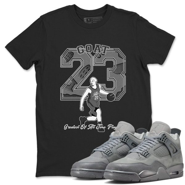 Goat Player Sneaker T-Shirt To Match Jordan 4s Wet Cement, FQ7928-001 Jezsport.com