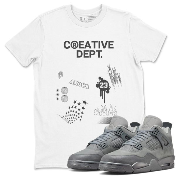 Creative Dept Unisex Crew Neck Sneaker Matching Tee Shirt To Match 4 Retro Wet Cement AJ4, FQ7928-001 Jezsport.com