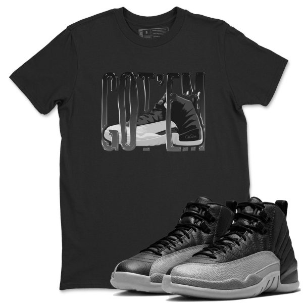 Wiggling Gotem Unisex Shirts To Match Jordans 12s Retro Black Wolf Grey, CT8013-010 Jezsport.com