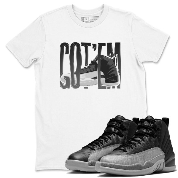 Wiggling Gotem Unisex Shirts To Match Jordans 12s Retro Black Wolf Grey, CT8013-010 Jezsport.com