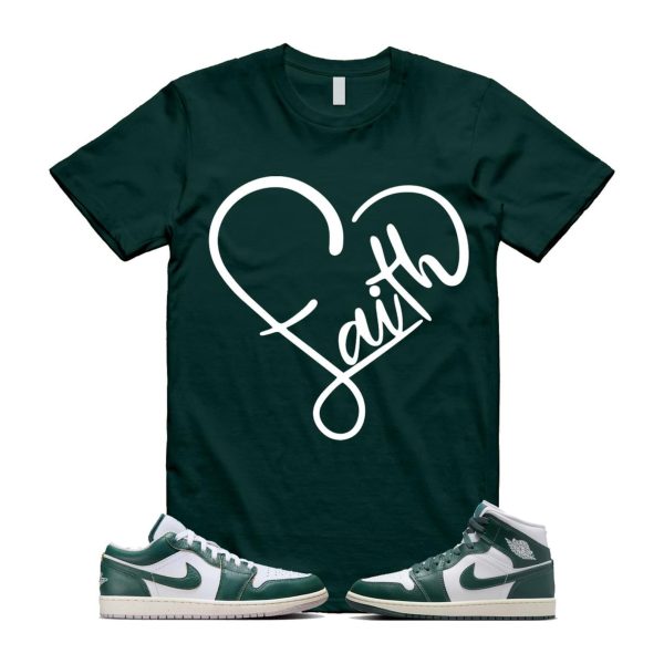 1 Oxidized Green White Sail Mid Low T Shirt Match FAITH ,Fq7687-300 / BQ6472-133 Jezsport.com