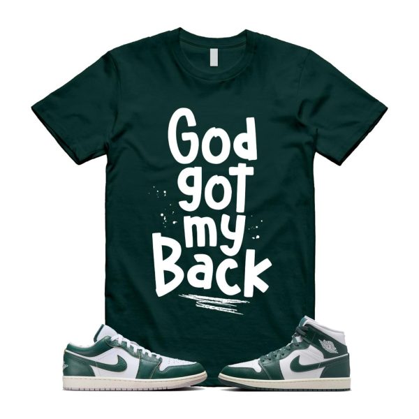 1 Oxidized Green White Sail Mid Low T Shirt Match GOD ,Fq7687-300 / BQ6472-133 Jezsport.com