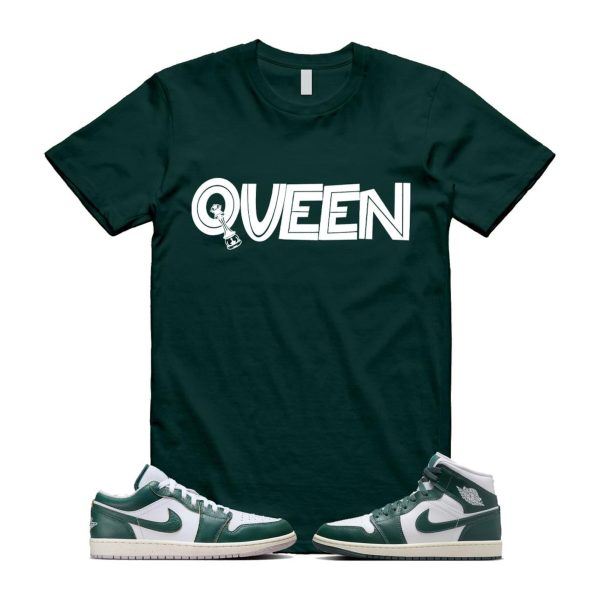 1 Oxidized Green White Sail Mid Low T Shirt Match QUEEN ,Fq7687-300 / BQ6472-133 Jezsport.com