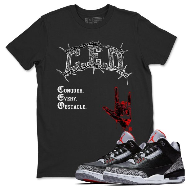 Dragon Power T shirts to match sneakers AJ3 Black Cement, DN3707-010 Jezsport.com