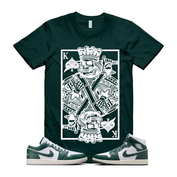 1 Oxidized Green White Sail Mid Low T Shirt Match KC ,Fq7687-300 / BQ6472-133 Jezsport.com