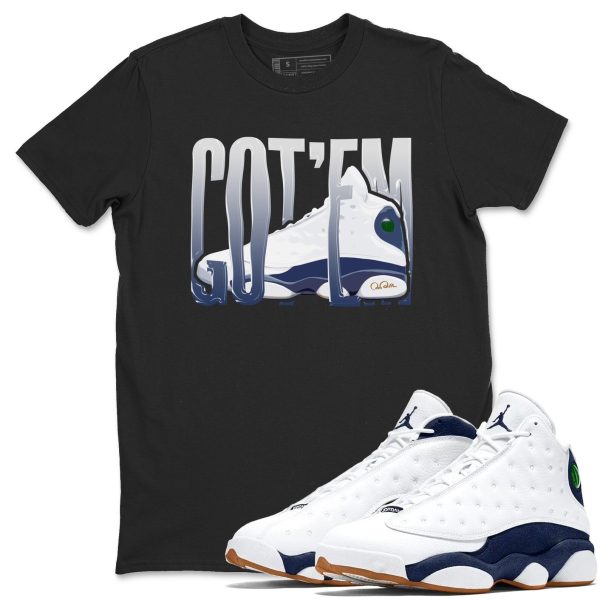 Wiggling Gotem T-Shirts To Match Jordans Streetwear 13s Retro Midnight Navy, 414571-140 Jezsport.com