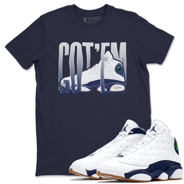 Wiggling Gotem T-Shirts To Match Jordans Streetwear 13s Retro Midnight Navy, 414571-140 Jezsport.com