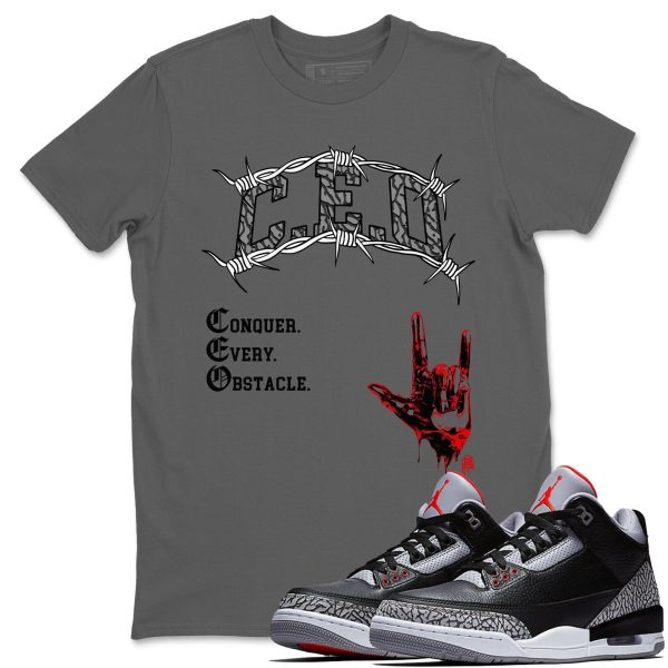 CEO T-Shirts To Match Jordans Streetwear 3s Retro Black Cement, DN3707-010 Jezsport.com