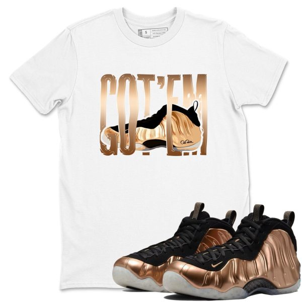 Wiggling Gotem Unisex Cotton T-Shirt To Match Air Foamposite One Metallic Copper,FZ9902-001 Jezsport.com