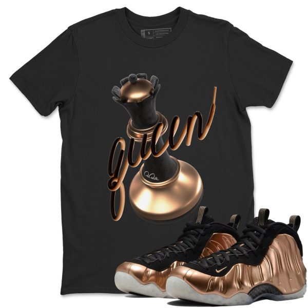 3D Queen Unisex Cotton T-Shirt To Match Air Foamposite One Metallic Copper, FZ9902-001 Jezsport.com