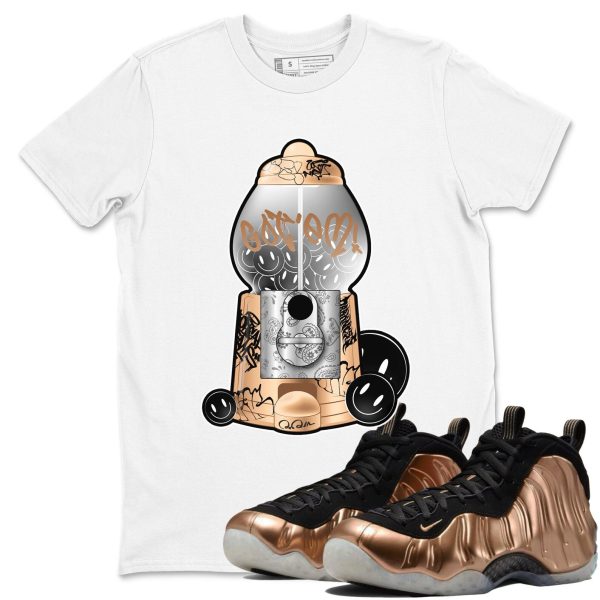 Gumball Machine Unisex Cotton T-Shirt To Match Air Foamposite One Metallic Copper, FZ9902-001 Jezsport.com