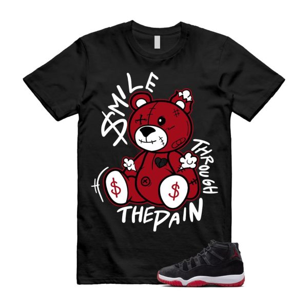 11 Bred Velvet Black Gym Red White T Shirt Match SM2 ,DB5457-061 Jezsport.com