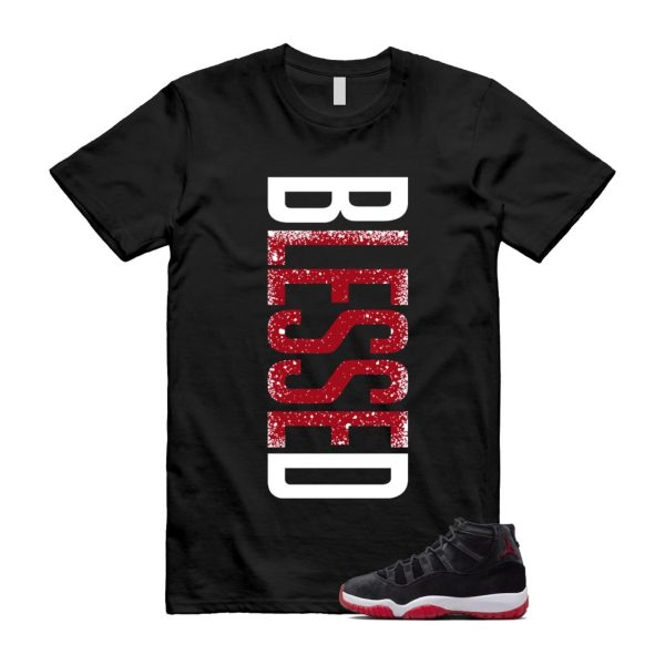 11 Bred Velvet Black Gym Red White T Shirt Match VERTBLS ,DB5457-061 Jezsport.com