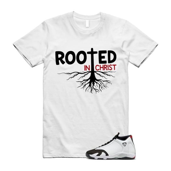 14 Black Toe 2024 White Varsity Red Silver T Shirt Match ROOTED ,487471-160 Jezsport.com