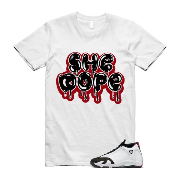 14 Black Toe 2024 White Varsity Red Silver T Shirt Match SHE DOPE ,487471-160 Jezsport.com