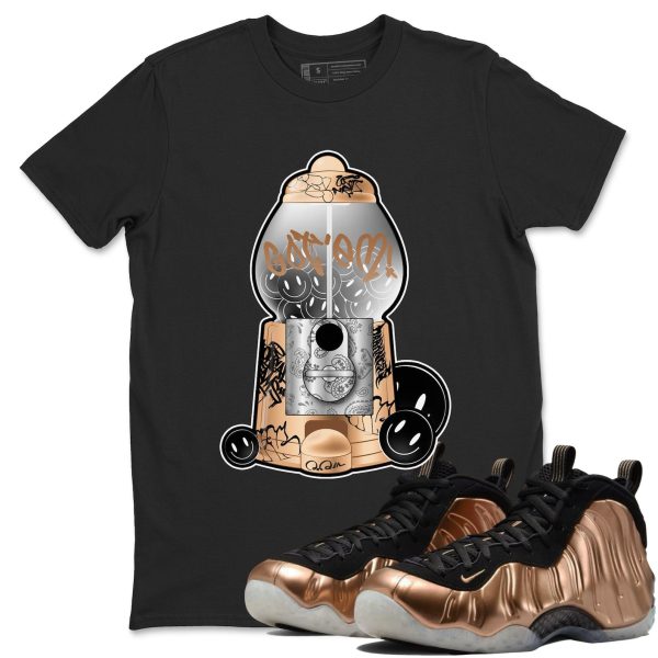 Gumball Machine Unisex Cotton T-Shirt To Match Air Foamposite One Metallic Copper, FZ9902-001 Jezsport.com