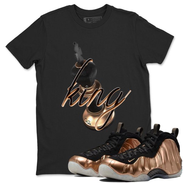 3D King Unisex Cotton T-Shirt To Match Air Foamposite One Metallic Copper, FZ9902-001 Jezsport.com