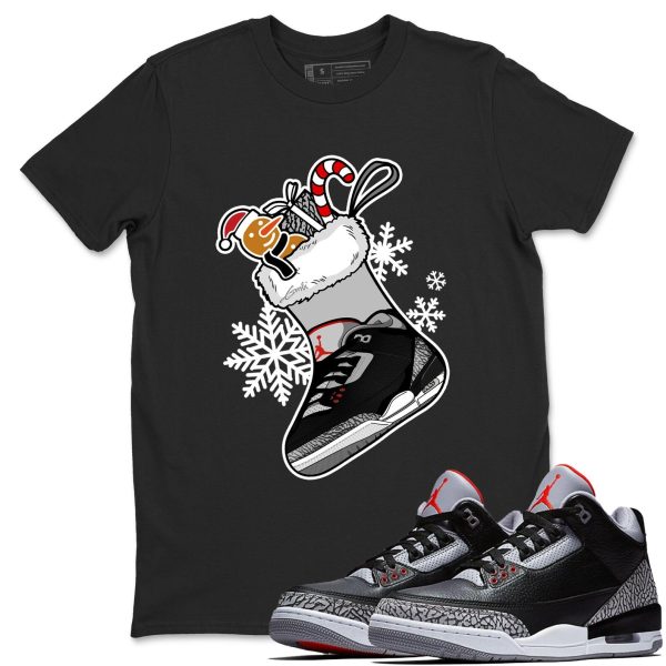 Sneaker Stocking Christmas Gifts - Shirts To Match Sneakers 3s Black Cement, DN3707-010 Jezsport.com