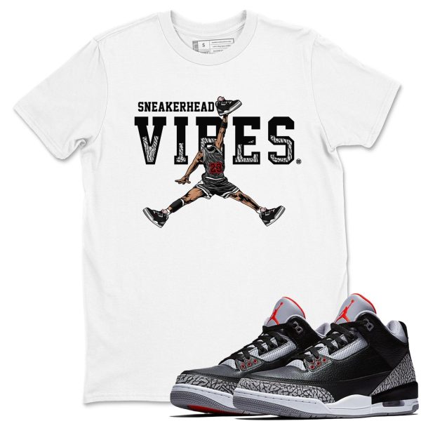 Sneakerhead Vibes Unisex Graphic T-Shirts To Match Sneakers 3s Retro Black Cement, DN3707-010 Jezsport.com