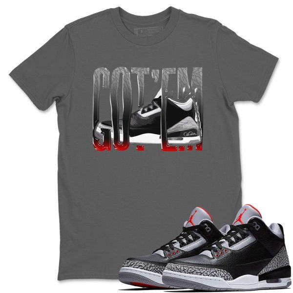 Wiggling Gotem Unisex Graphic T-Shirts To Match Sneakers 3s Retro Black Cement, DN3707-010 Jezsport.com