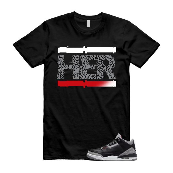 3 Black Cement Grey Fire Red Sail 2024 T Shirt Match HER ,DN3707-010 Jezsport.com