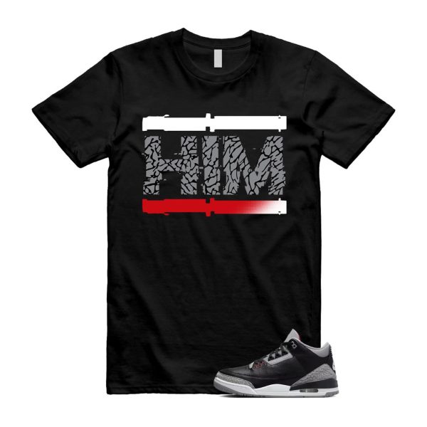 3 Black Cement Grey Fire Red Sail 2024 T Shirt Match HIM ,DN3707-010 Jezsport.com