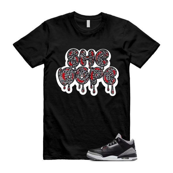 3 Black Cement Grey Fire Red Sail 2024 T Shirt Match SHE DOPE ,DN3707-010 Jezsport.com