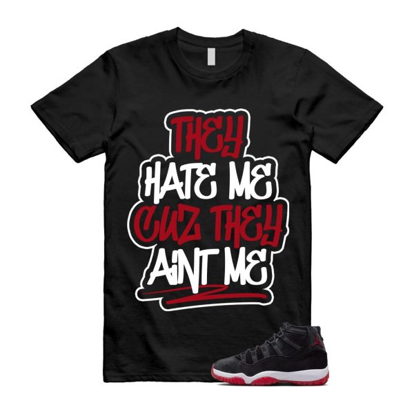 11 Bred Velvet Black Gym Red White T Shirt Match AINT ME ,DB5457-061 Jezsport.com