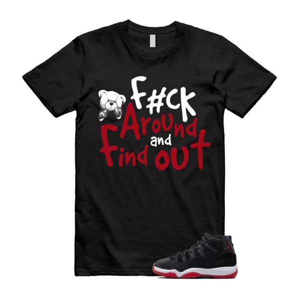 11 Bred Velvet Black Gym Red White T Shirt Match FCK ,DB5457-061 Jezsport.com