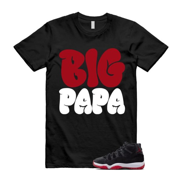 11 Bred Velvet Black Gym Red White T Shirt Match PAPA ,DB5457-061 Jezsport.com