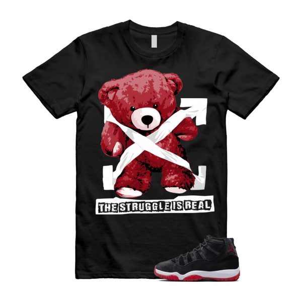 11 Bred Velvet Black Gym Red White T Shirt Match STRUG ,DB5457-061 Jezsport.com