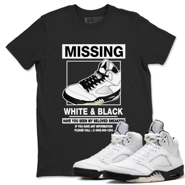 Missing Sneaker - 5s White Black, DD0587-110 Jezsport.com