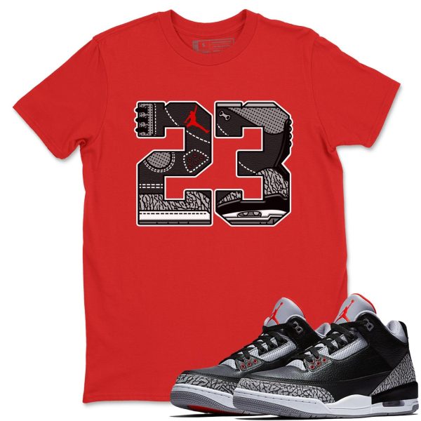 23 Unisex Graphic T-Shirts To Match Sneakers 3s Retro Black Cement, DN3707-010 Jezsport.com