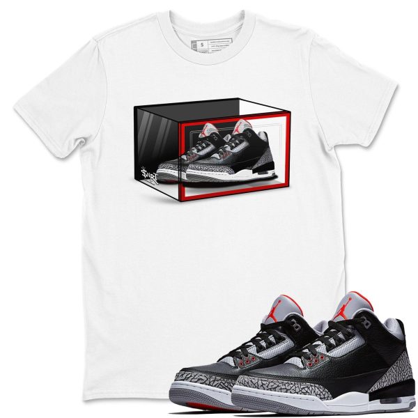 Shoe Box Unisex Graphic T-Shirts To Match Sneakers 3s Retro Black Cement, DN3707-010 Jezsport.com