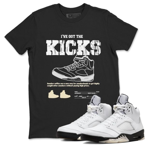 I've Got The Kicks Unisex Graphic T-Shirts To Match Sneakers 5 White Black, DD0587-110 Jezsport.com