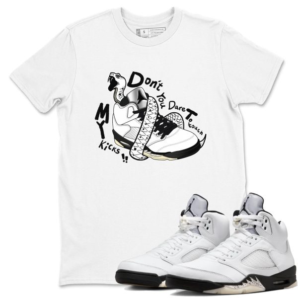 Don't Touch My Kicks Unisex Graphic T-Shirts To Match Sneakers 5 White Black, DD0587-110 Jezsport.com