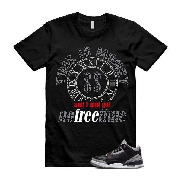 3 Black Cement Grey Fire Red Sail 2024 T Shirt Match FREE TIME ,DN3707-010 Jezsport.com