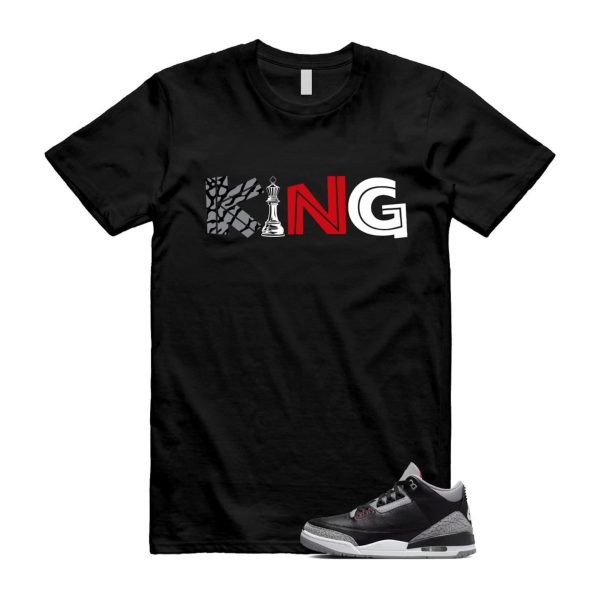 3 Black Cement Grey Fire Red Sail 2024 T Shirt Match KING ,DN3707-010 Jezsport.com