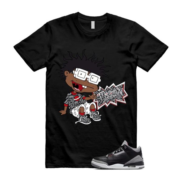 3 Black Cement Grey Fire Red Sail 2024 T Shirt Match MELANIN ,DN3707-010 Jezsport.com