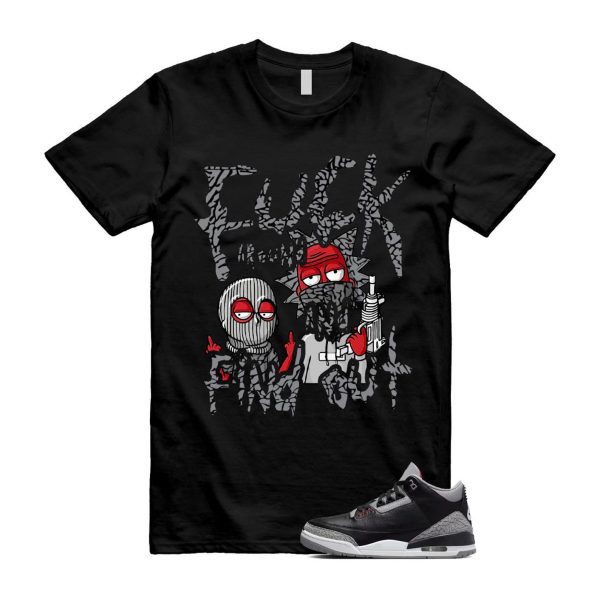 3 Black Cement Grey Fire Red Sail 2024 T Shirt Match MORTY ,DN3707-010 Jezsport.com