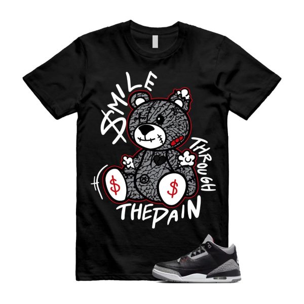 3 Black Cement Grey Fire Red Sail 2024 T Shirt Match SM2 ,DN3707-010 Jezsport.com