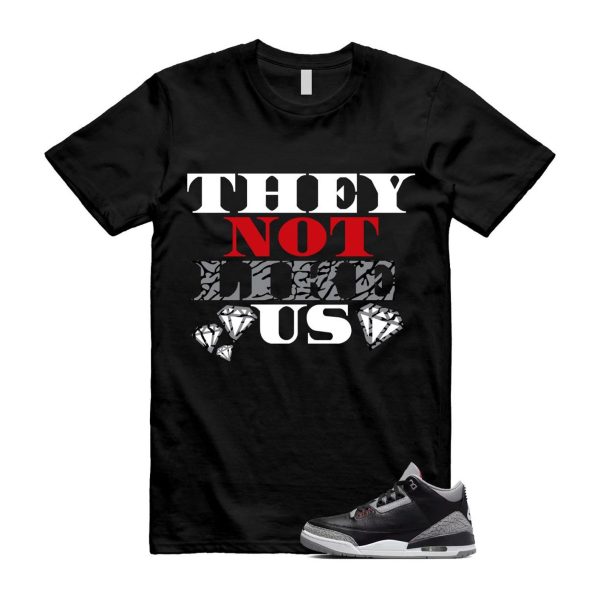 3 Black Cement Grey Fire Red Sail 2024 T Shirt Match US2 ,DN3707-010 Jezsport.com